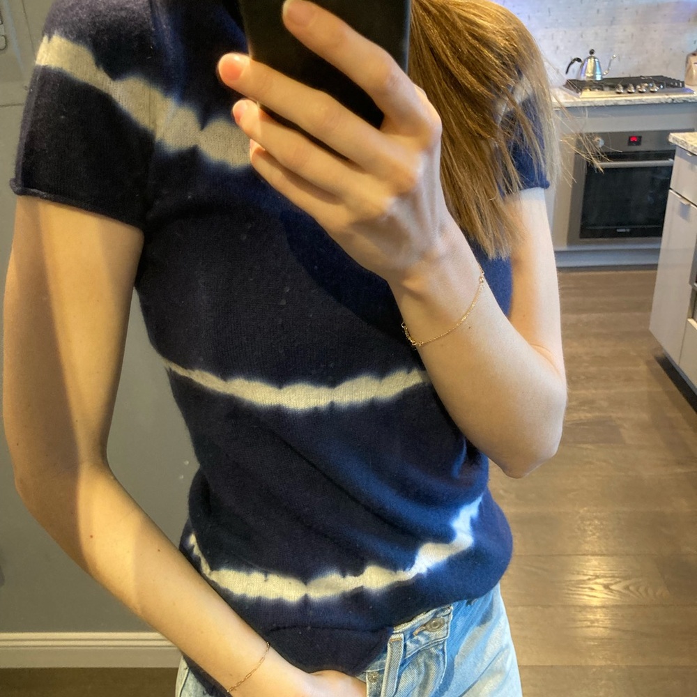 J.Crew Cashmere Tie-dye Short Sleeve Tee